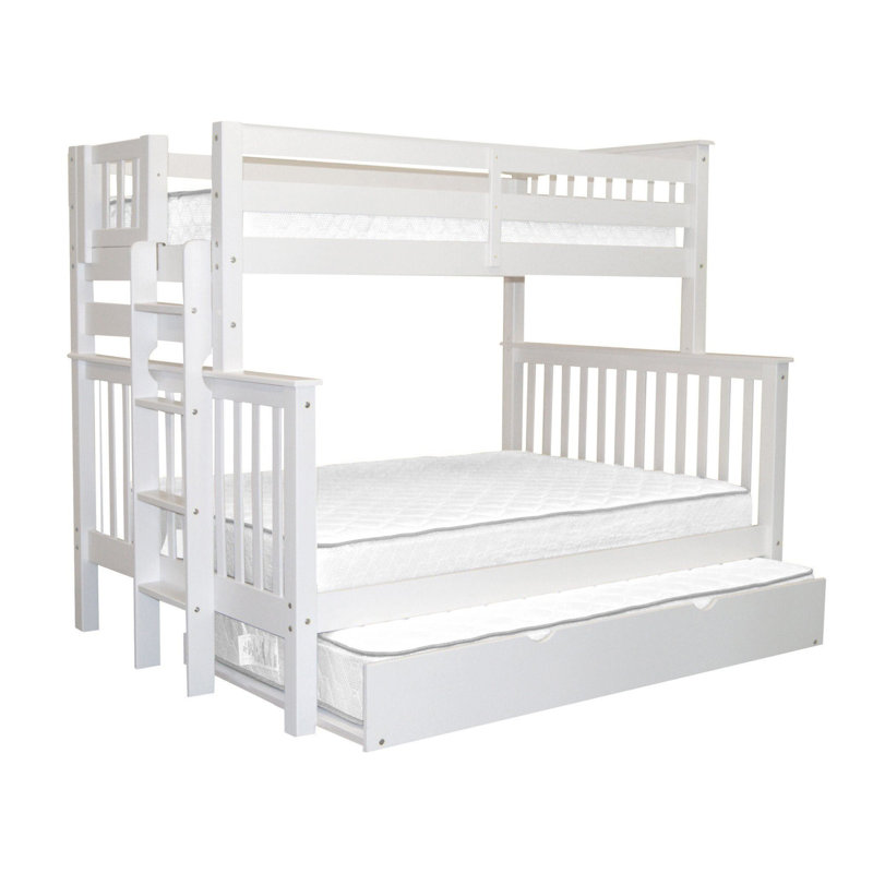 Harriet Bee Treva Twin over Full Solid Wood Standard Bunk Bed with